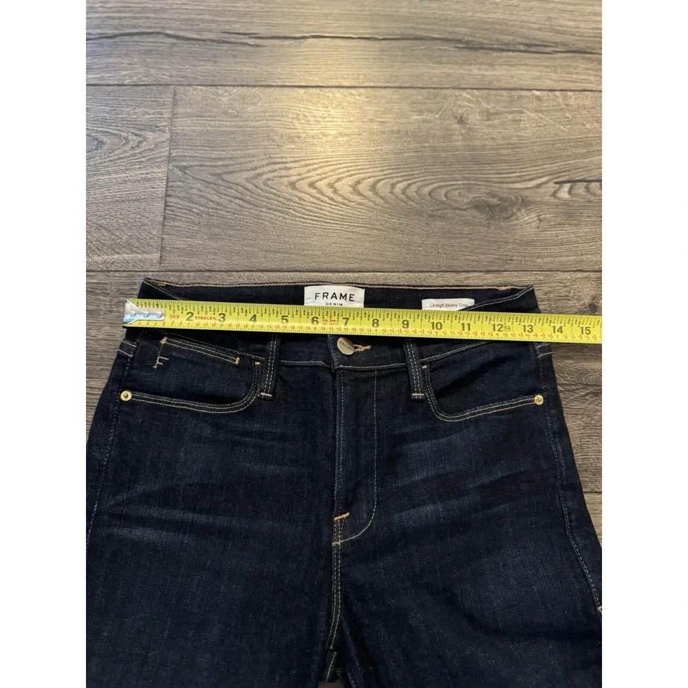 Frame Jeans Womens Size 26x26‎ Dark Wash Cotton Stretch Mid Rise Denim - Picture 3 of 6